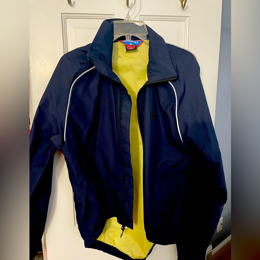 Performance super women’s light navy cycling jacket barely worn. Size small.